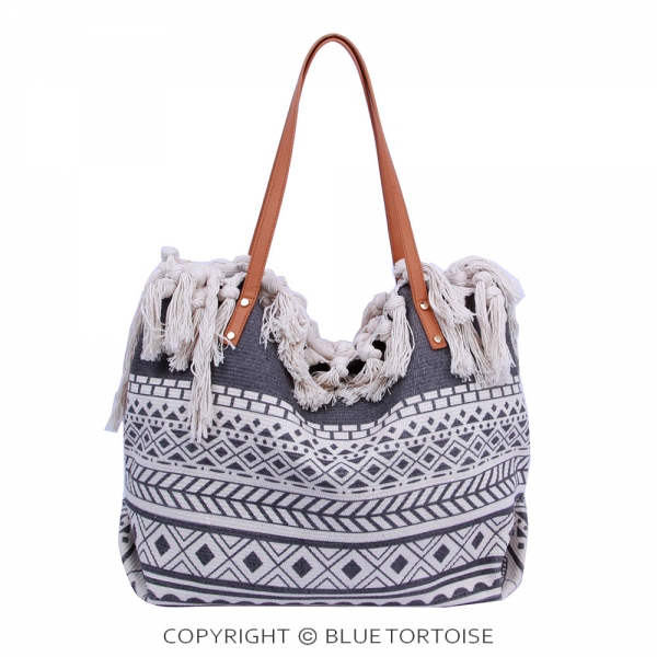 Aztec Pattern Fabric Tote Bag
