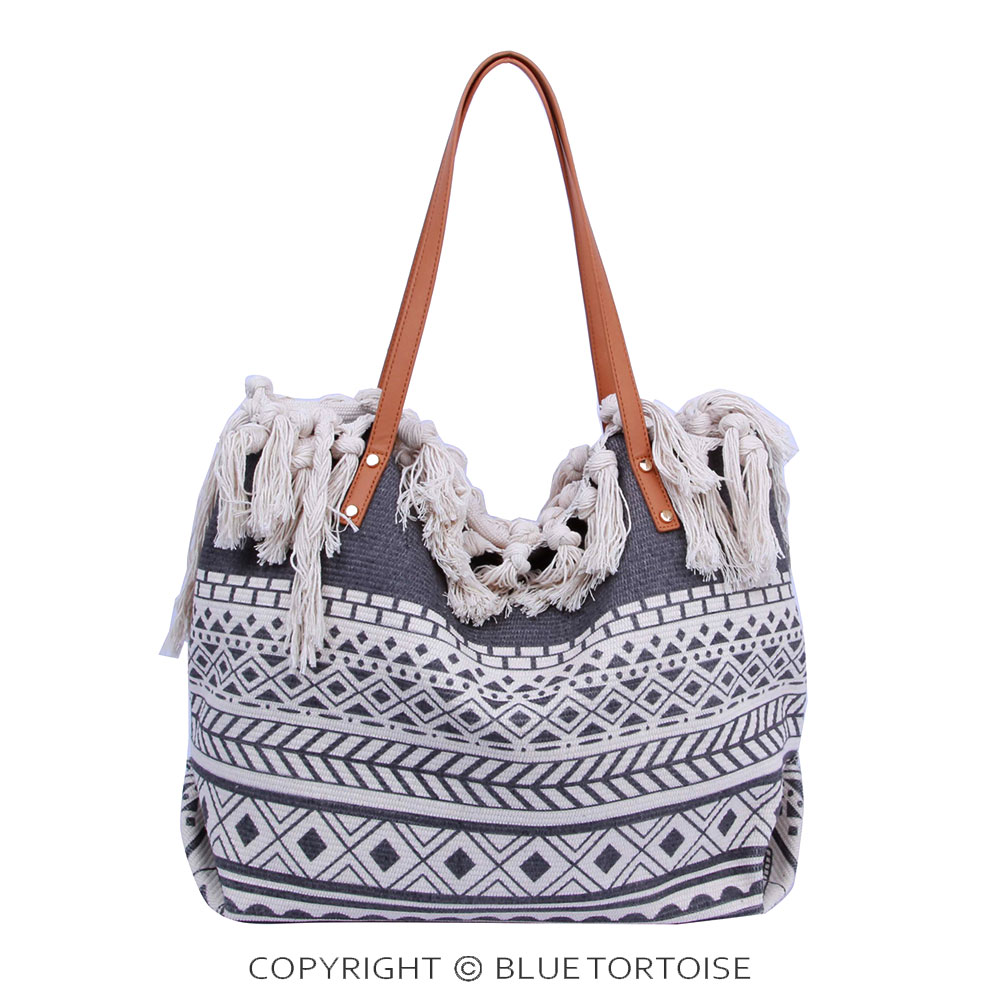 Aztec Pattern Fabric Tote Bag