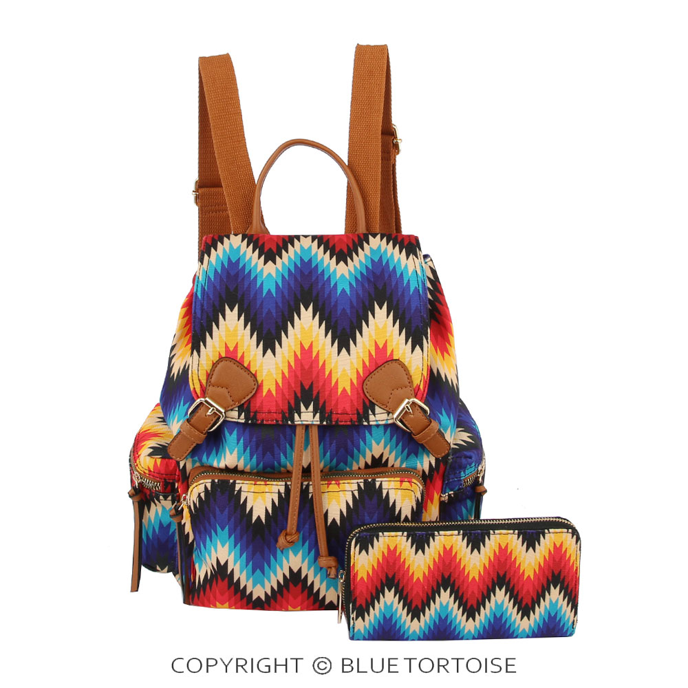 Aztec Pattern Printed Backpack