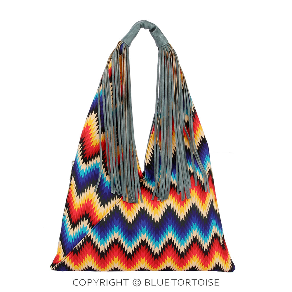 Serape Aztec Printed Hobo Bag - Image 4