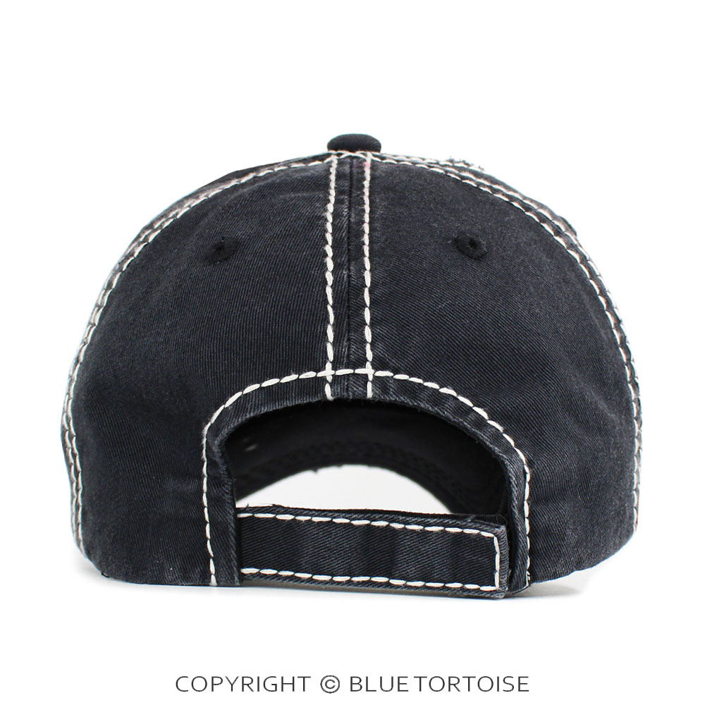 "Thankful Grateful Blessed" Washed Vintage Ballcap - Image 3