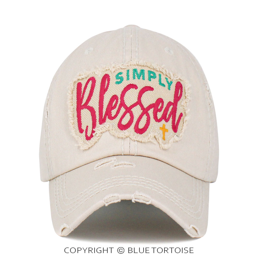 "Simply Blessed" Washed Vintage Ballcap