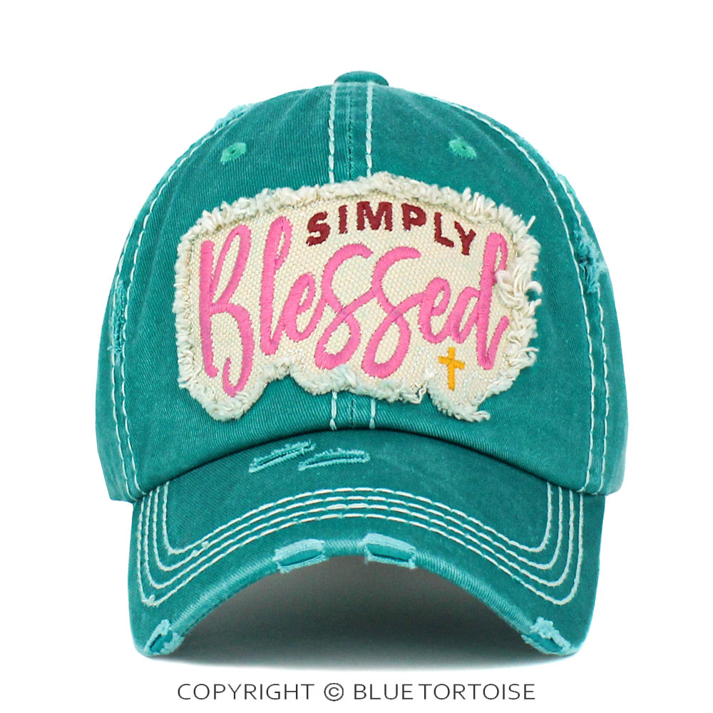 "Simply Blessed" Washed Vintage Ballcap