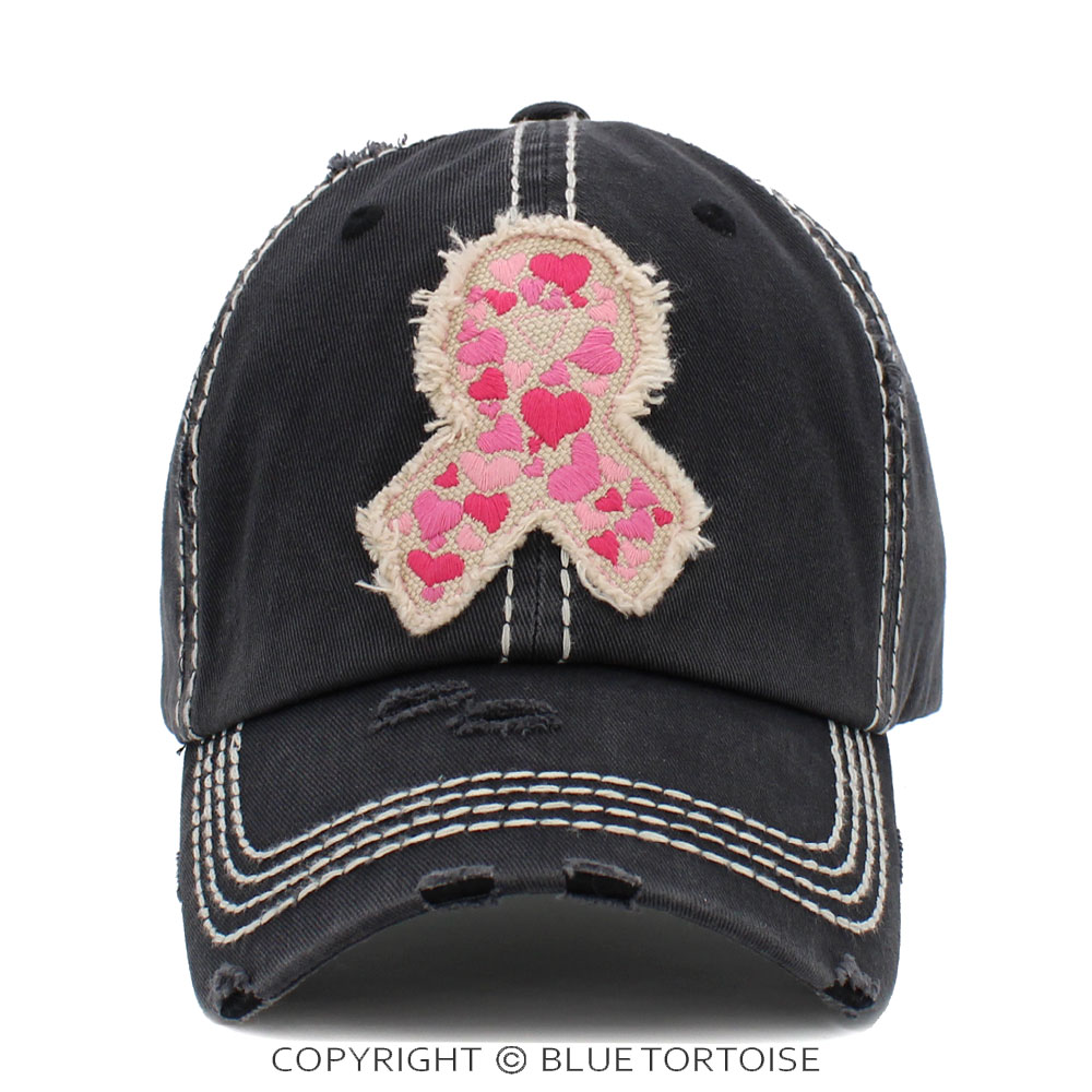 Pink Ribbon Vintage Ball Cap