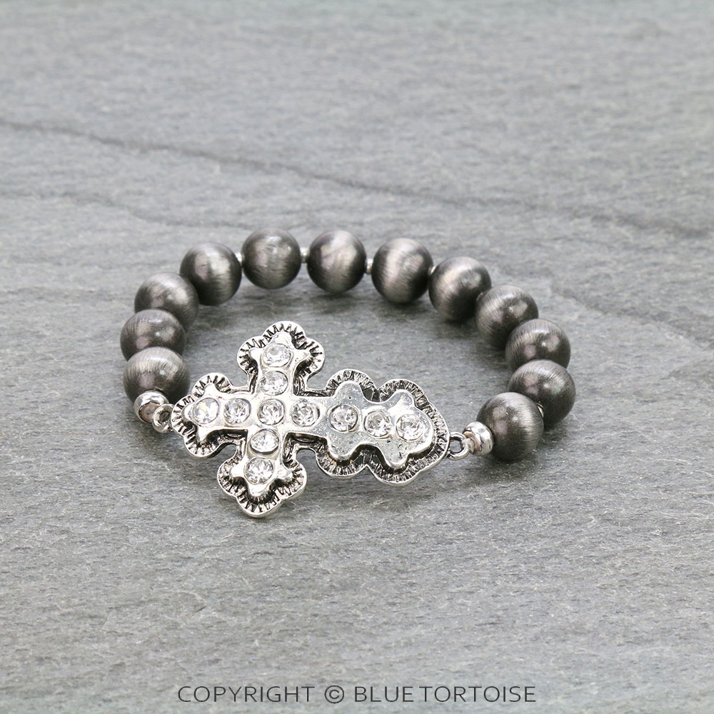 Western Cross Stretch Bracelet