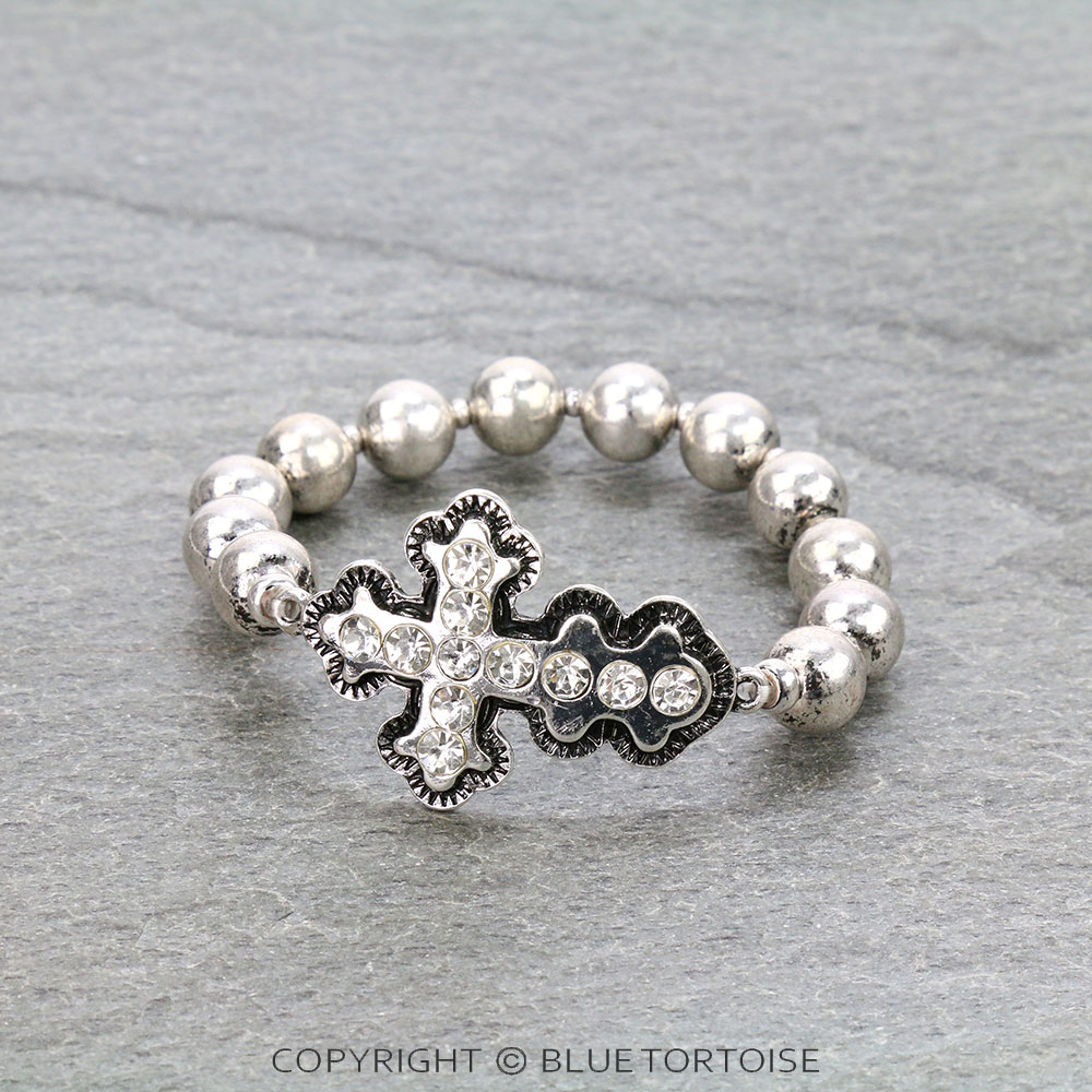 Western Cross Stretch Bracelet