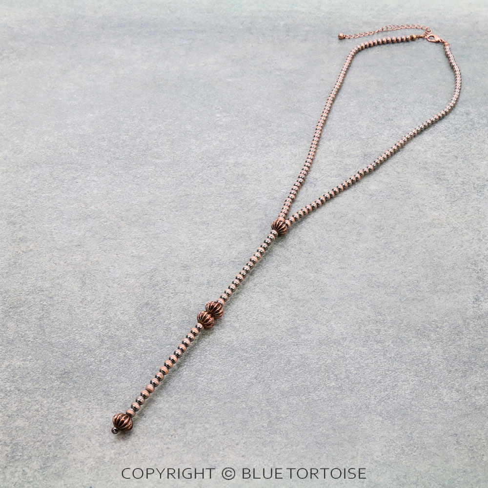 Navajo Style Pearl Y Necklace