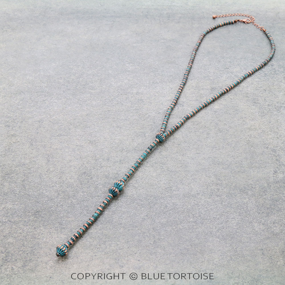 Navajo Style Pearl Y Necklace