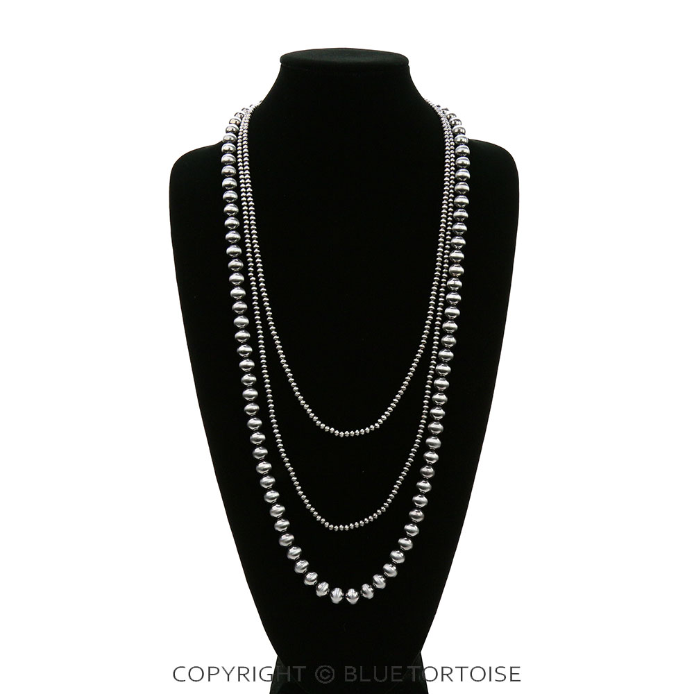 3 Row Navajo Style Pearl Necklace - Image 2