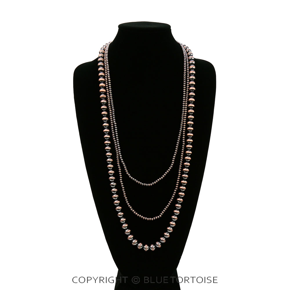 3 Row Navajo Style Pearl Necklace - Image 2