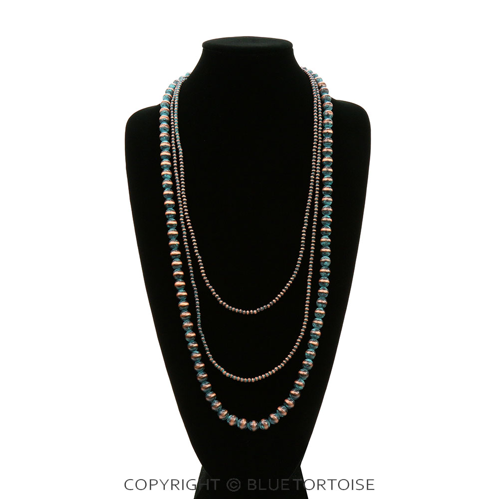 3 Row Navajo Style Pearl Necklace - Image 2