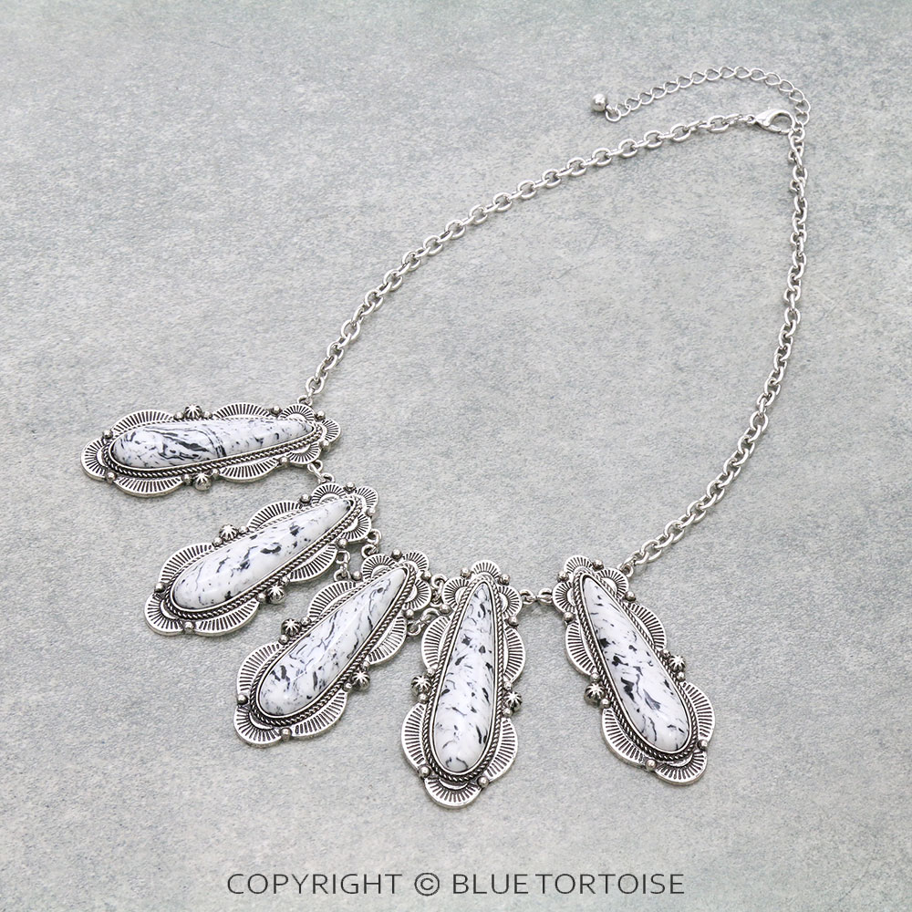 Western Chain with Handmade Stone Necklace