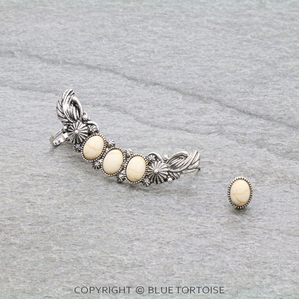 Western Stone Clip On Earrings
