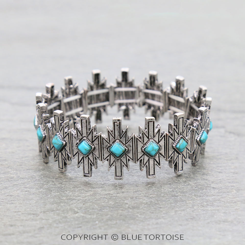 Western Aztec Stretch Bracelet