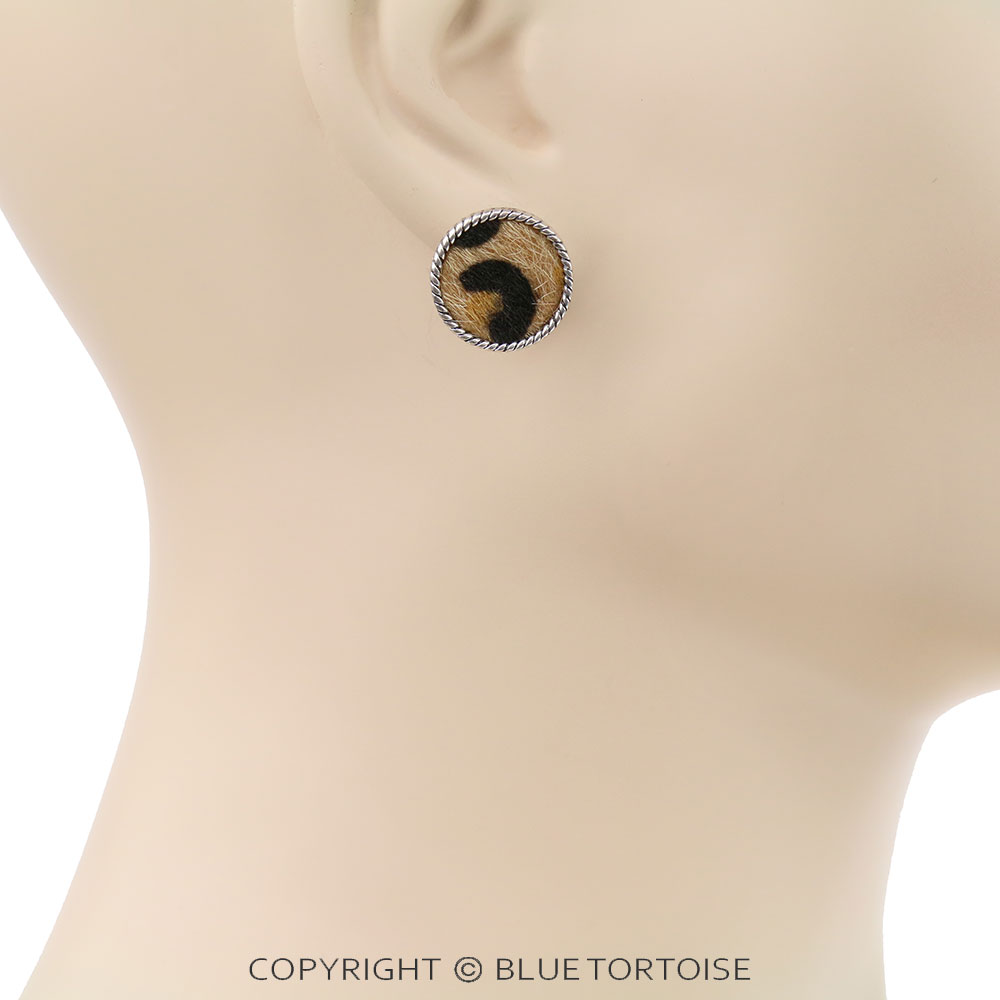 3 Pair Animal Leather Earring Set - Image 3