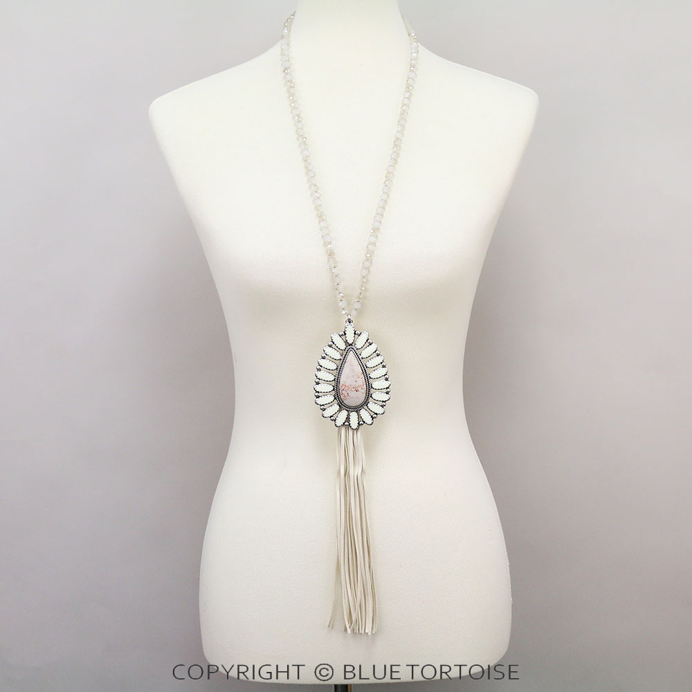 Western Concho with Tassel Necklace - Image 2