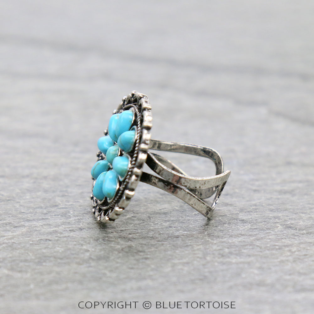 Western Round Concho Cuff Ring - Image 2