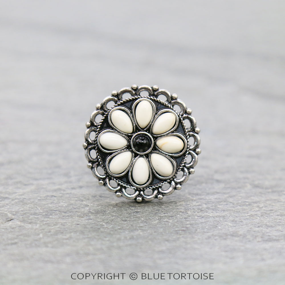 Western Round Concho Cuff Ring