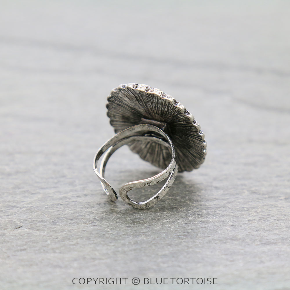 Western Oval Concho Cuff Ring - Image 3