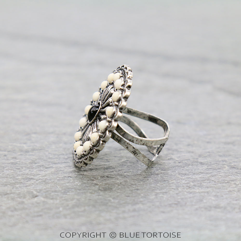 Western Oval Concho Cuff Ring - Image 2