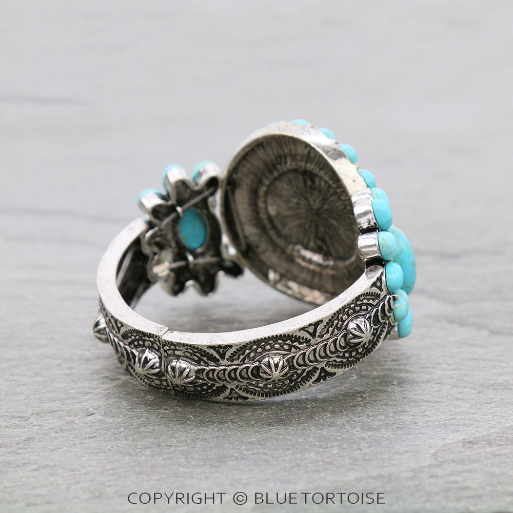 Western Concho Stone Stretch Bracelet - Image 3