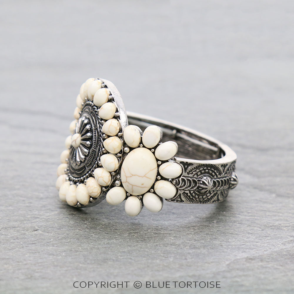 Western Concho Stone Stretch Bracelet - Image 2