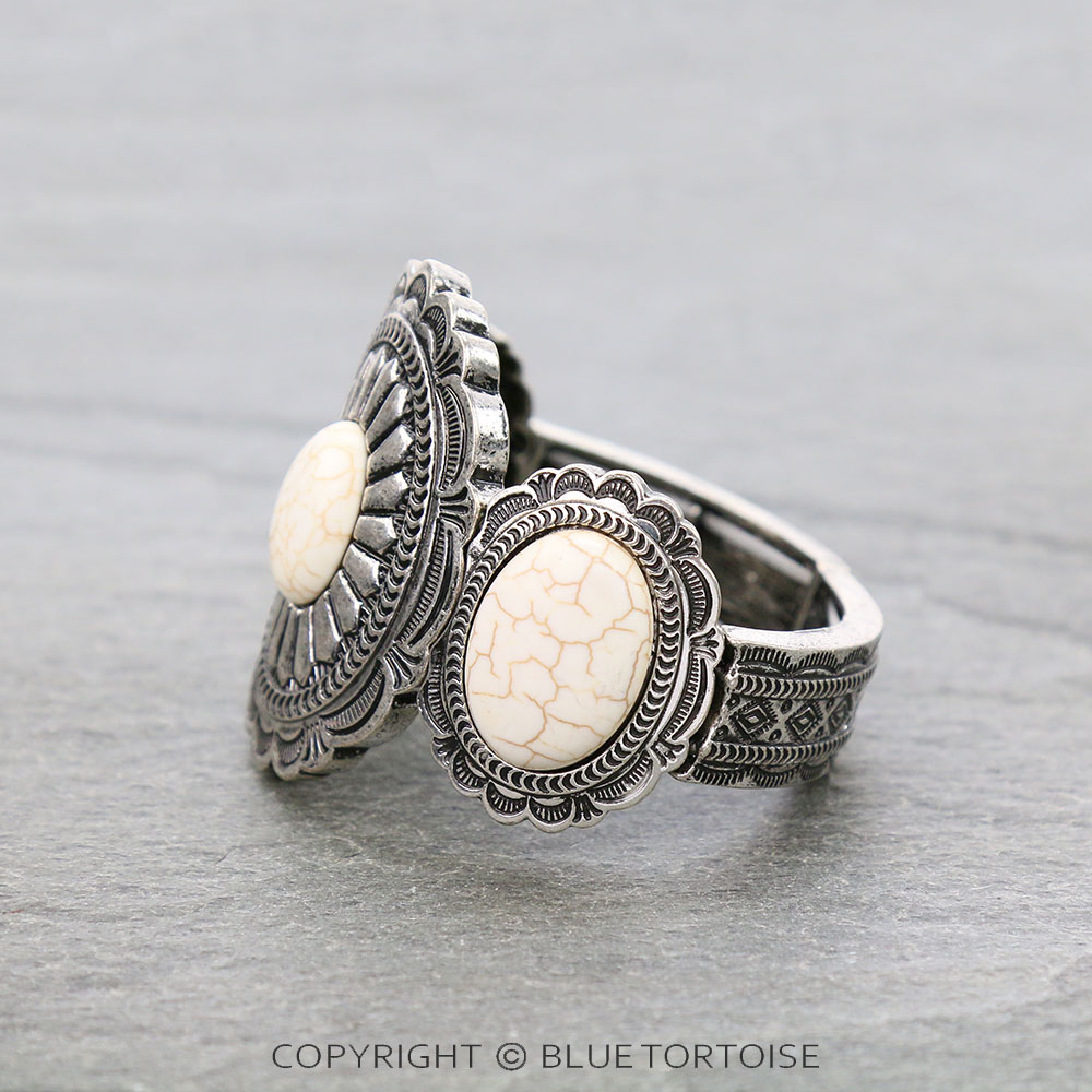 Western Concho Stone Stretch Bracelet - Image 2
