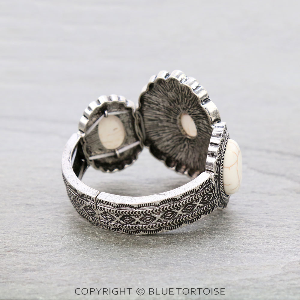 Western Concho Stone Stretch Bracelet - Image 3
