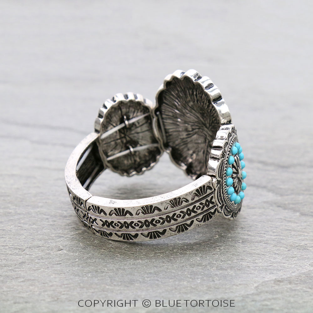 Western Concho Stone Stretch Bracelet - Image 3