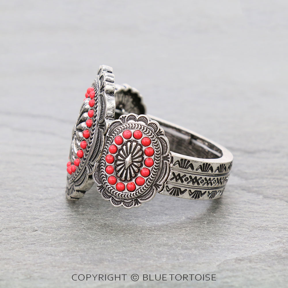 Western Concho Stone Stretch Bracelet - Image 2