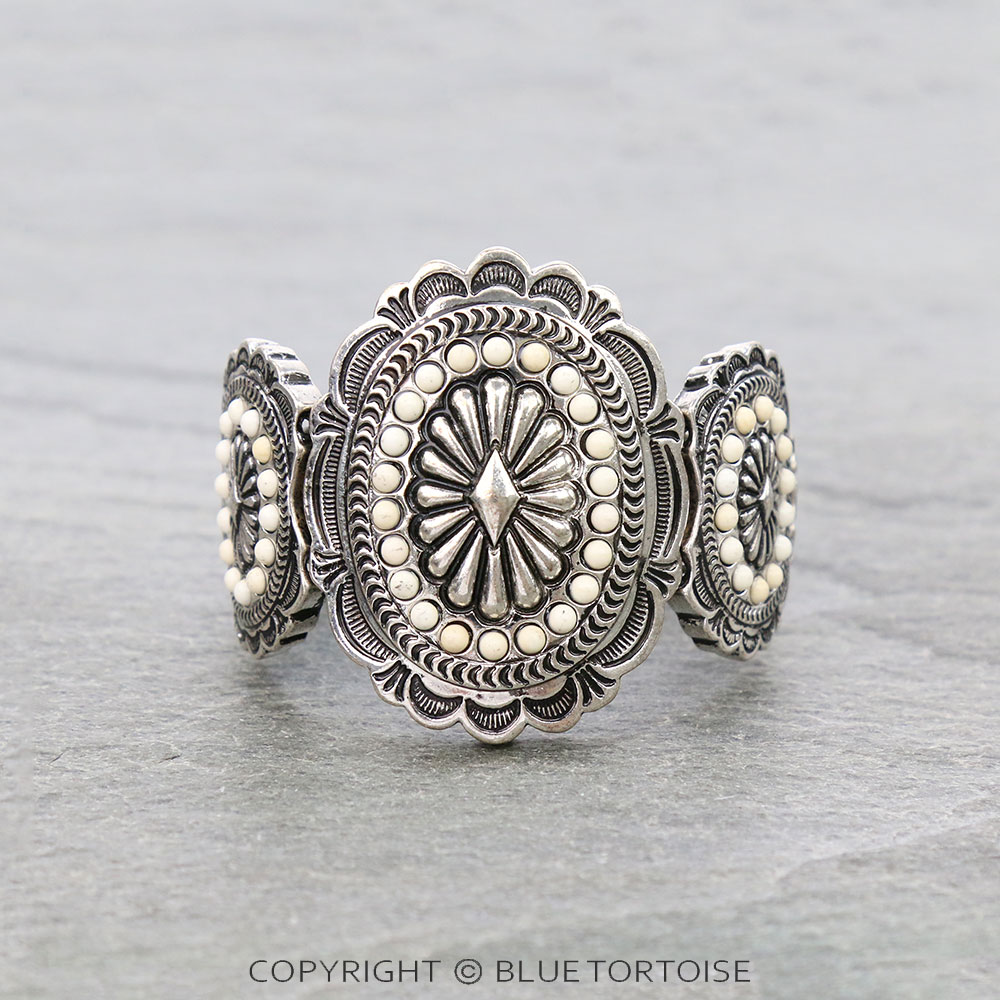 Western Concho Stone Stretch Bracelet