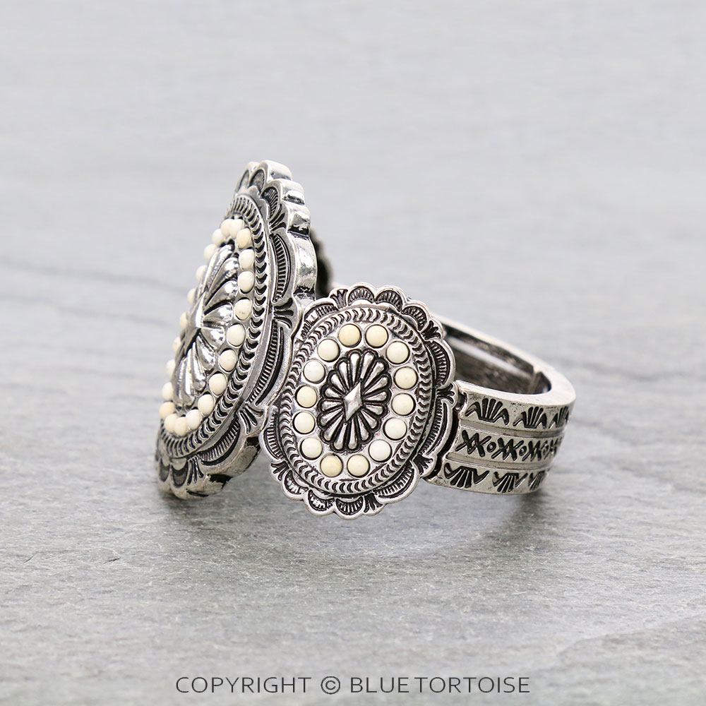 Western Concho Stone Stretch Bracelet - Image 2