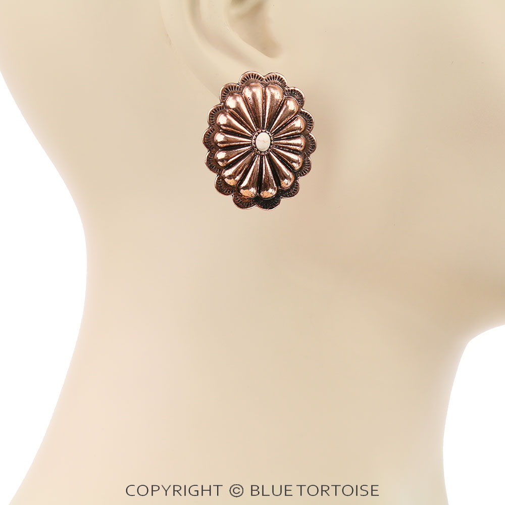 Concho Stud Earrings - Image 2