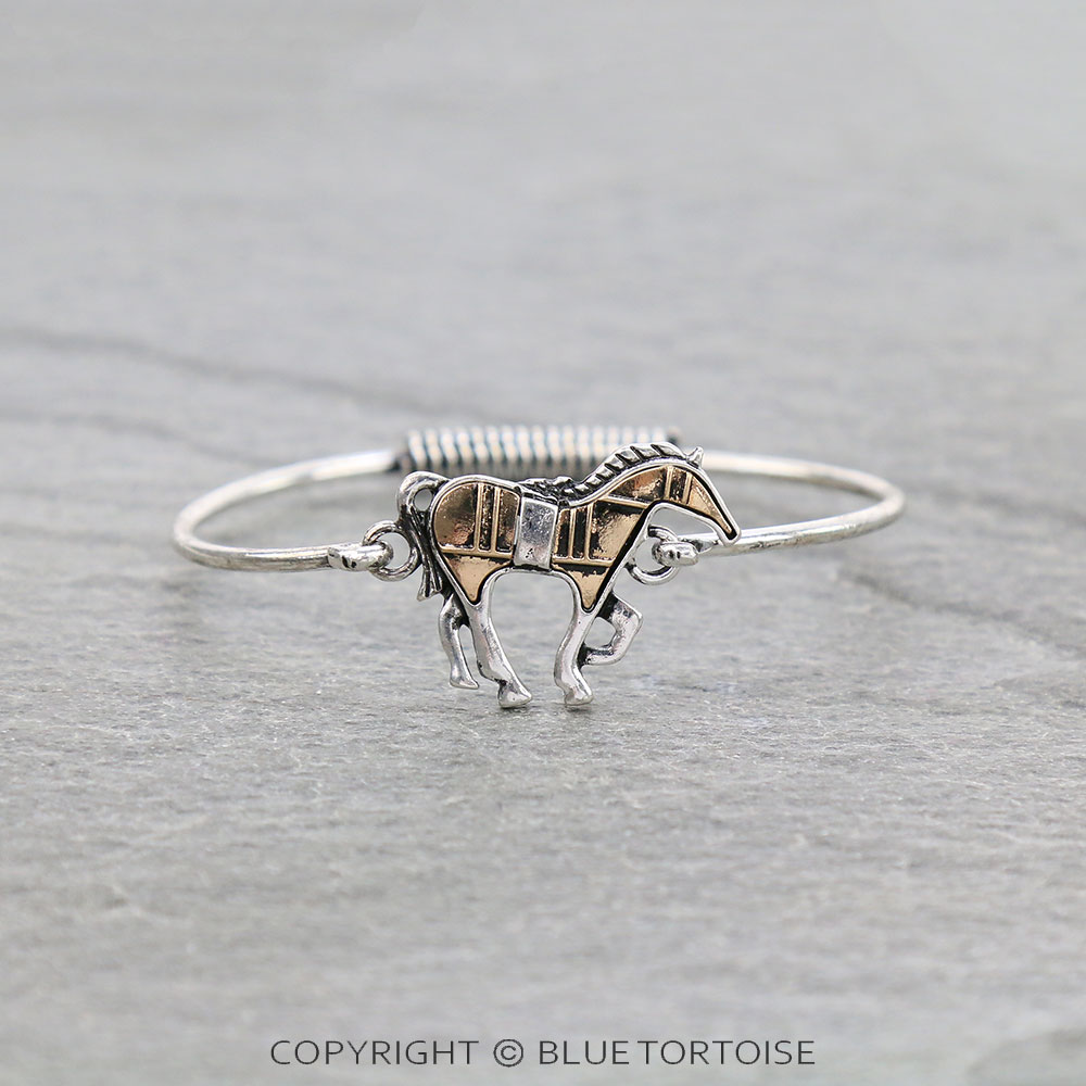 Western Running Horse Wire Bracelet