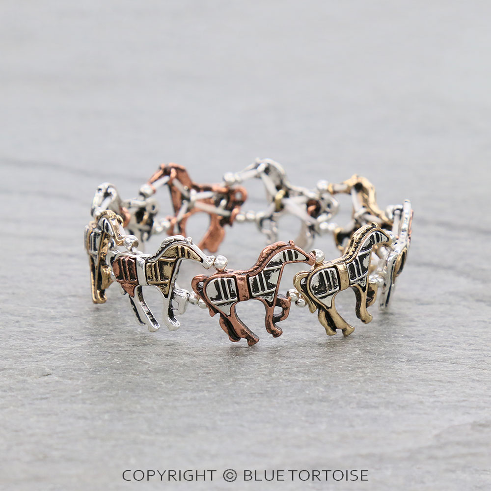 Western Running Horse Stretch Bracelet - Image 2