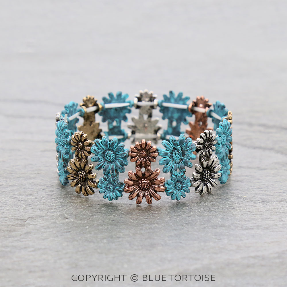 Western Flower Stretch Bracelet