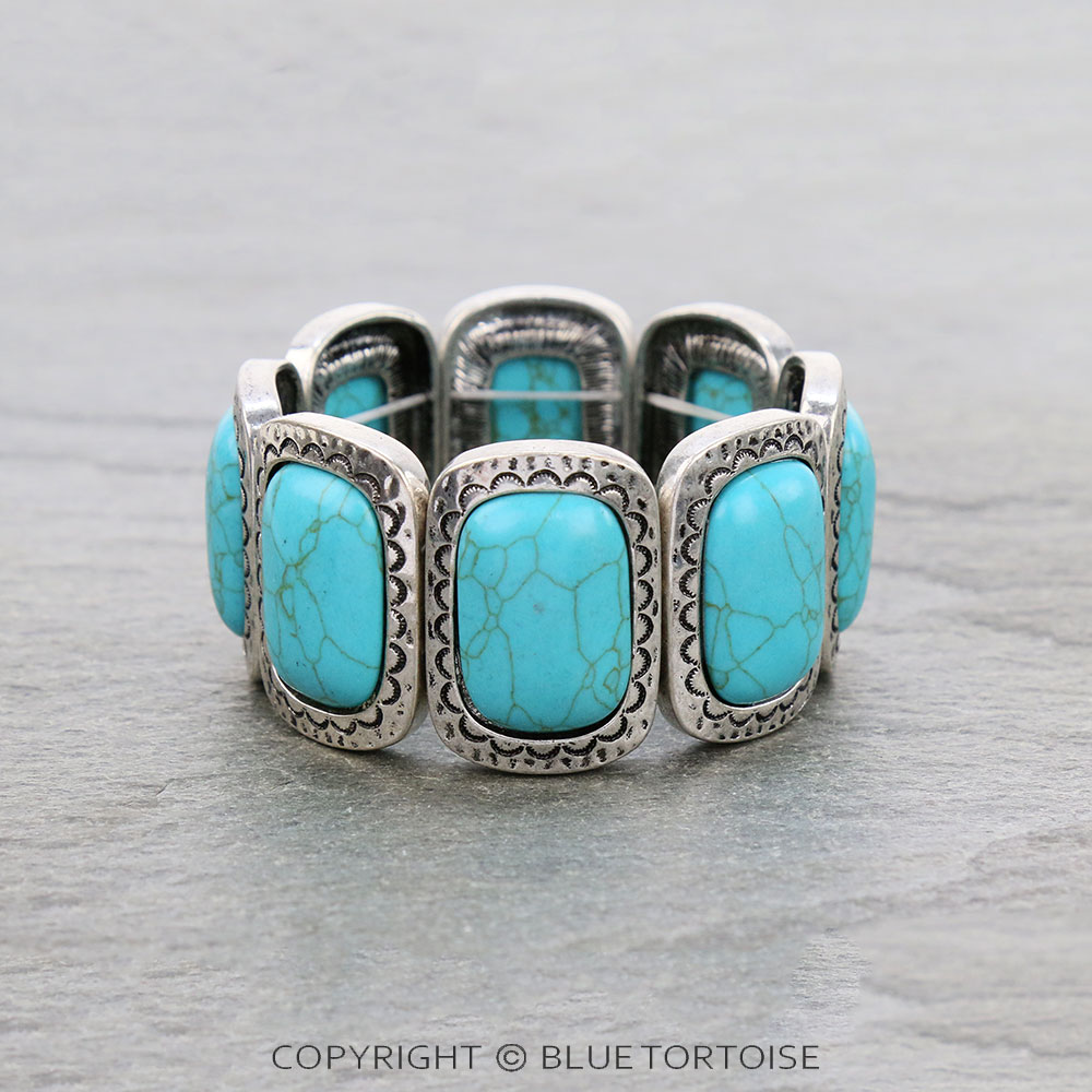 Western Style Stone Stretch Bracelet