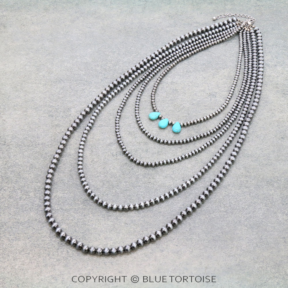 5 Row Navajo Style Pearl Necklace