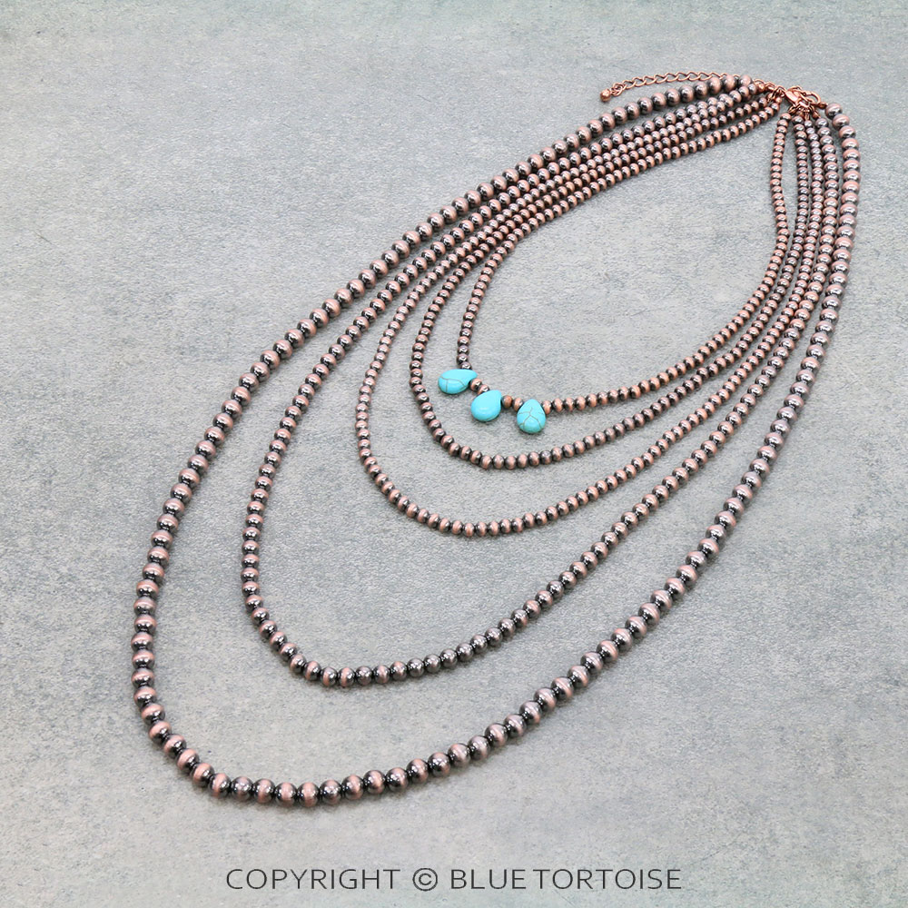 5 Row Navajo Style Pearl Necklace
