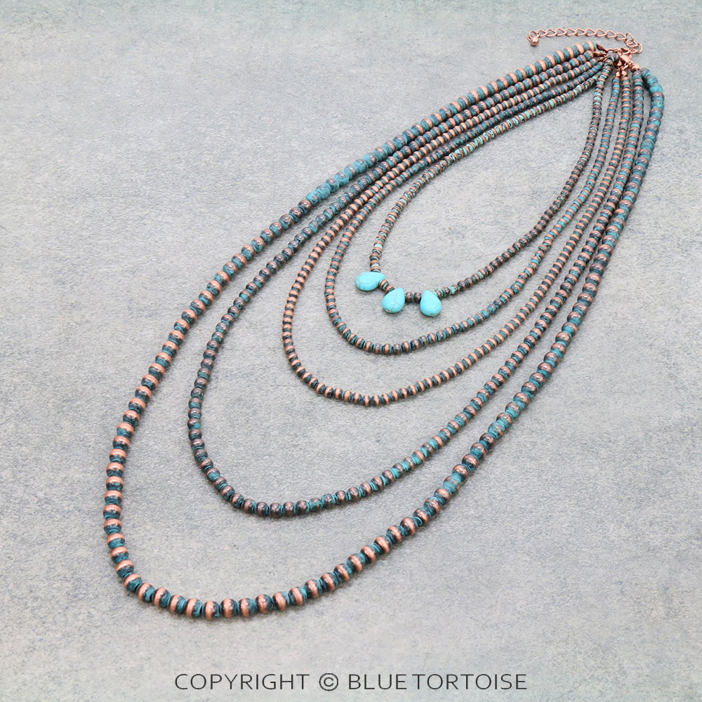 5 Row Navajo Style Pearl Necklace