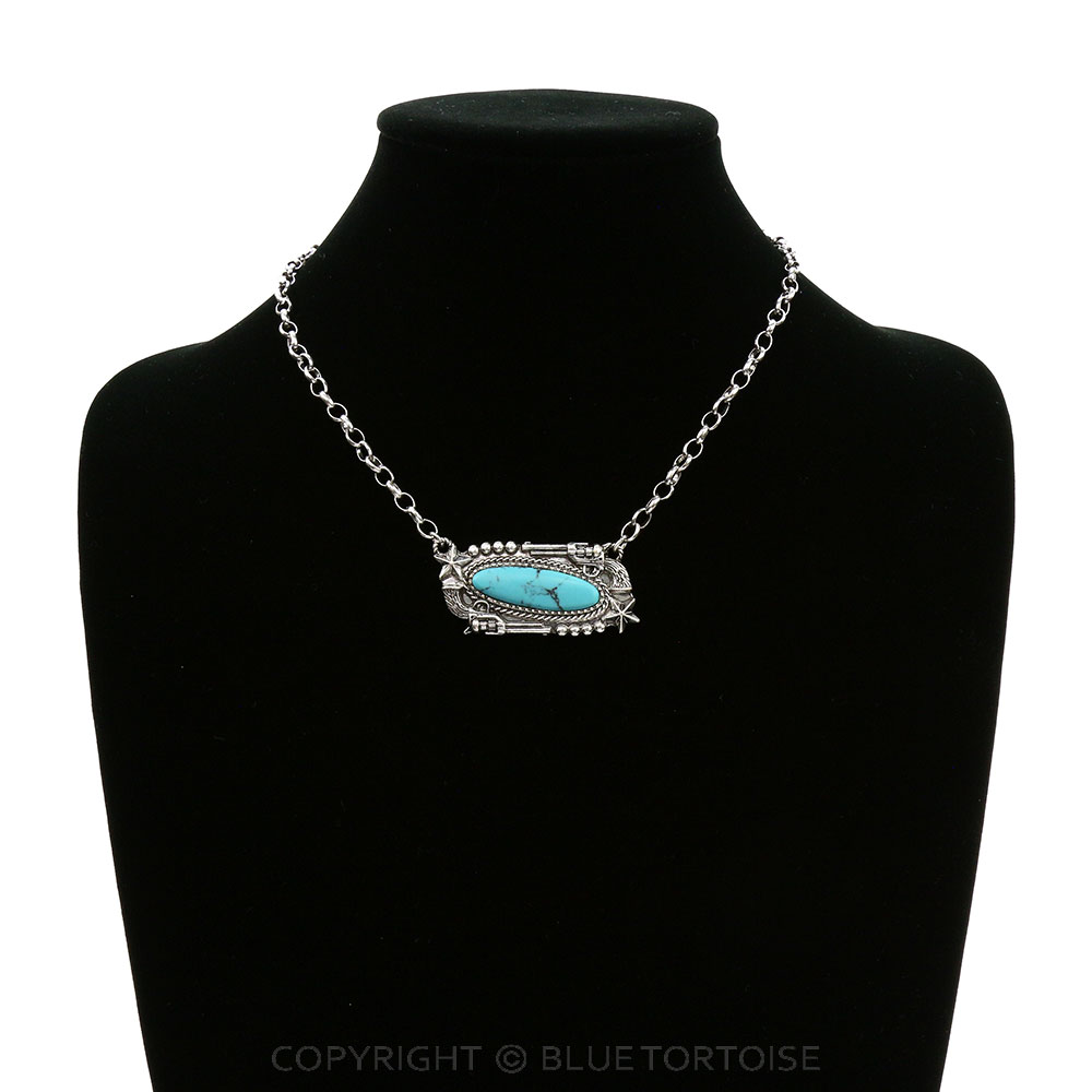 Pistol Casting Stone Necklace/D - Image 2