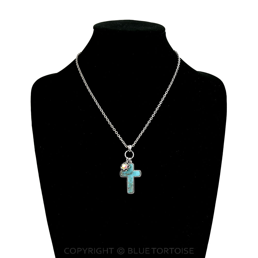 Western Cross Stone Necklace - Image 2