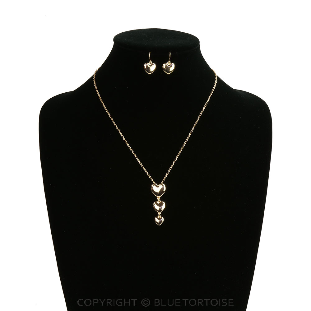 Tailored Look Heart Necklace Set - Image 2