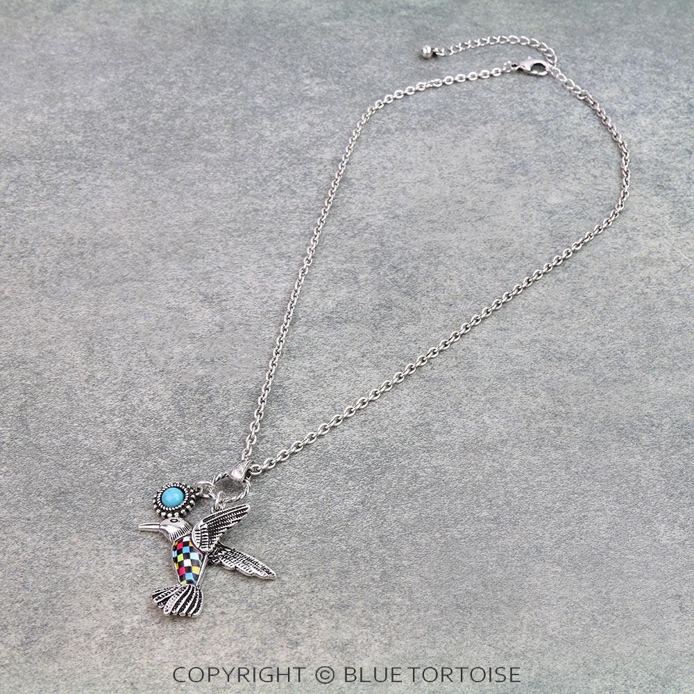 Western Hummingbird Print Necklace