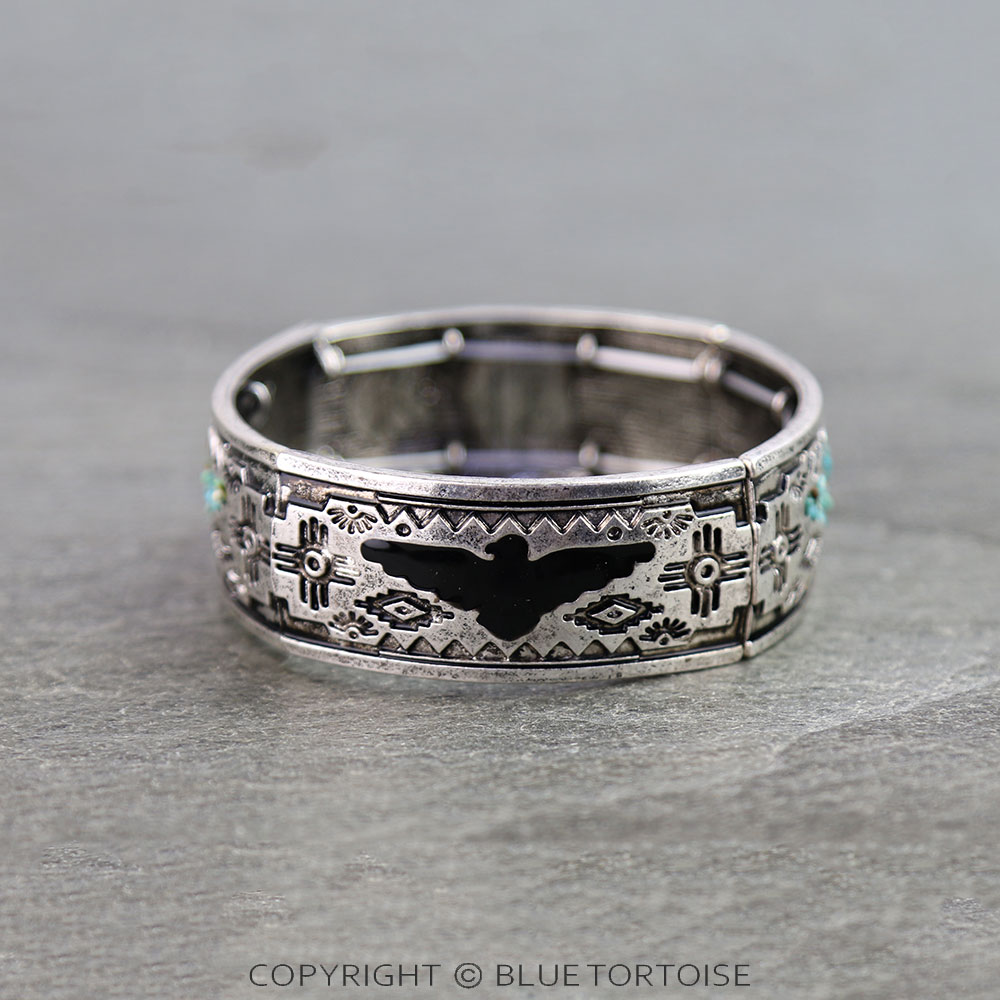 Western Thunderbird Chip Stone Stretch Bracelet - Image 2