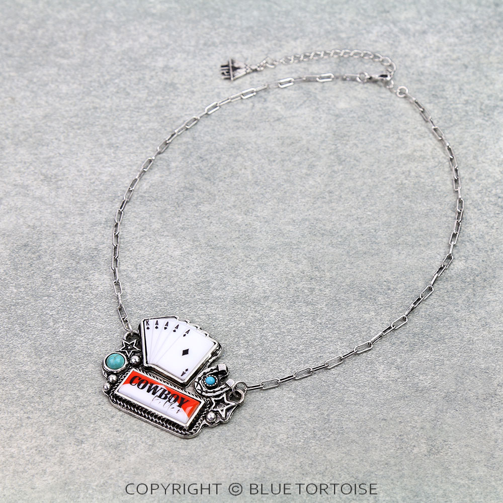 Western Cowboy Killer Poker Necklace