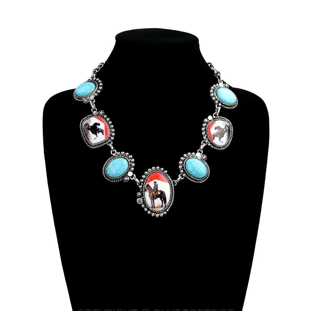 Western Rodeo Portrait Necklace - Image 2