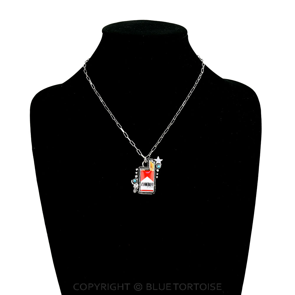 Western Red Cowboy Killer Cigarette Necklace - Image 2