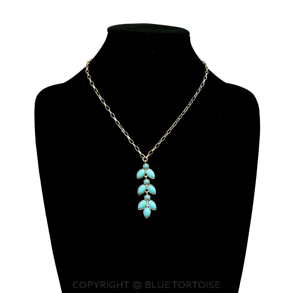 Western Oval Stone Drop Necklace - Image 2