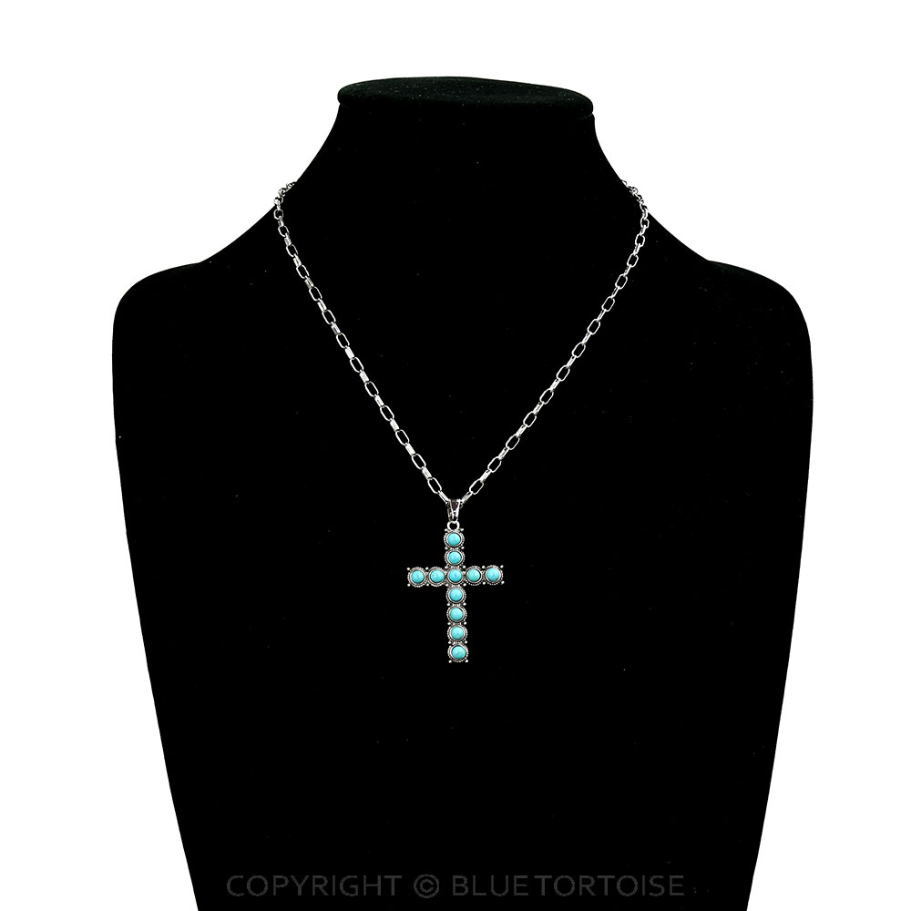 Western Cross Stone Necklace - Image 2